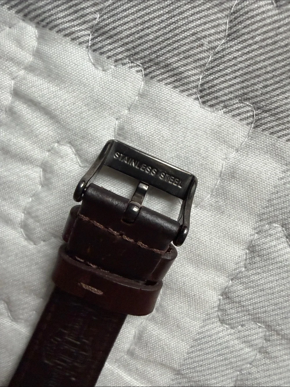 Nixon Red Sunburst Dial Watch with Brown Leather Band - Picture 7 of 11